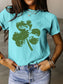 Full Size Lucky Clover Round Neck Short Sleeve T-Shirt