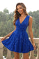 Sequin Surplice Neck Sleeveless Dress