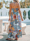 Printed Halter Neck Maxi Dress