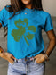 Full Size Lucky Clover Round Neck Short Sleeve T-Shirt