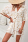 Devine Printed Button Up Shirt and Shorts Set