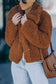 Fuzzy Snap Down Long Sleeve Jacket