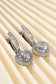 2 Carat Moissanite Platinum-Plated Heart Drop Earrings