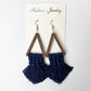 Tassel Detail Geometric Earrings