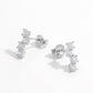 925 Sterling Silver Inlaid Zircon Stud Earrings