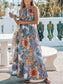 Printed Halter Neck Maxi Dress