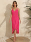 Backless Tassel Surplice Spaghetti Strap Cover Up Dress