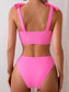 Cutout Sweetheart Neck Three-Piece Swim Set