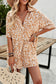 Devine Printed Button Up Shirt and Shorts Set