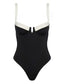 Tied Adjustable Strap One-Piece Swimwear