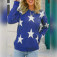 Star Pattern Round Neck Sweater