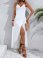 Backless Tassel Surplice Spaghetti Strap Cover Up Dress