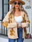 Flower Open Front Long Sleeve Cardigan